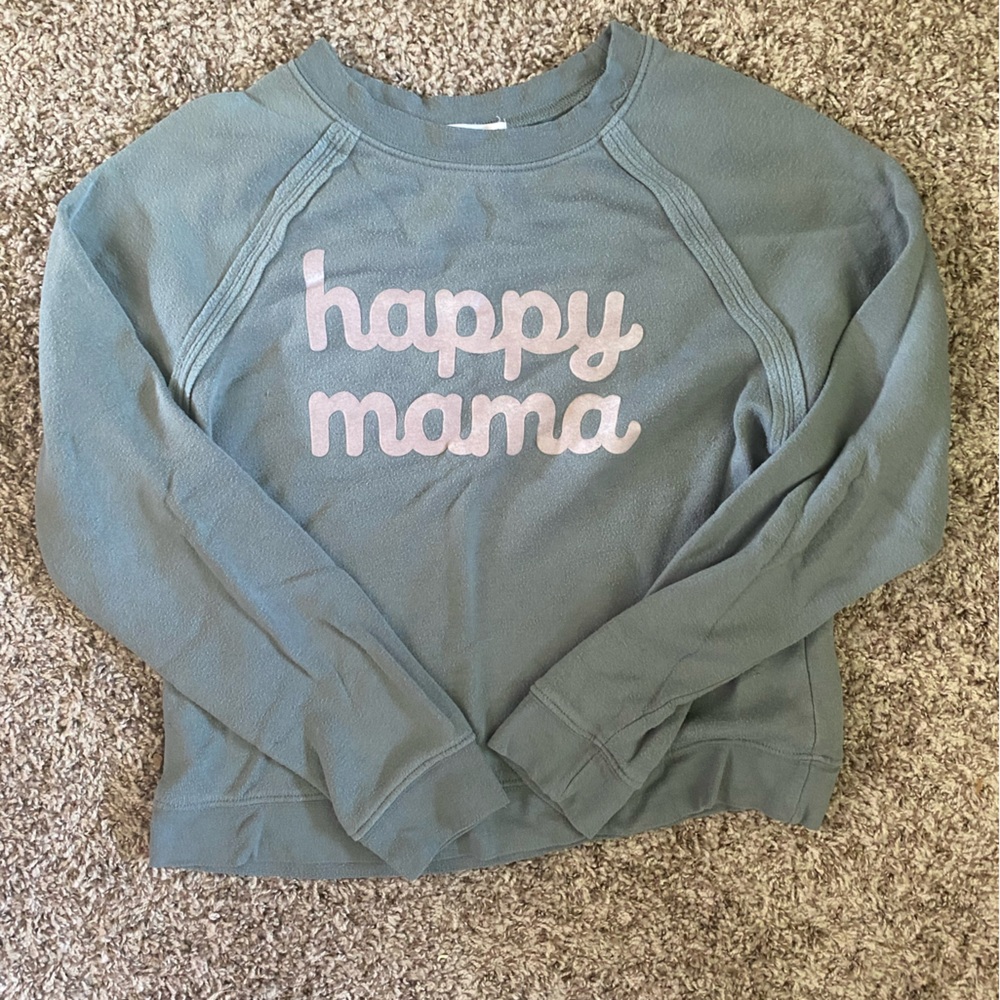 Grayson Threads Happy Mama Blue Sweatshirt size medium